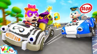 Police Car Chasing Thief Car 🚔 Super Rescue Team Song  More Cars Songs  Wolfoo Kids Songs [upl. by Ainesell433]