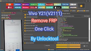 Vivo Y21 V2111 Reset FRP One Click By Unlocktool [upl. by Eiramnna]