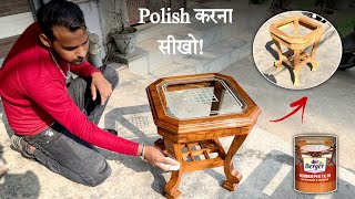 Berger How To polish Wood  पोलिश करने का सही तरीका का है  Woodkeeper 1K PU [upl. by Terzas]