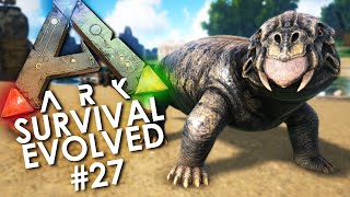 ARK Survival Evolved  Episode 27  TAMING A LYSTROSAURUS  BUILDING A FARM [upl. by Irihs]