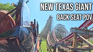 New Texas Giant 5K Back Seat warmed up POV Six Flags Over Texas [upl. by Diena]