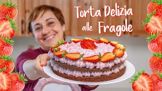 TORTA DELIZIA ALLE FRAGOLE Ricetta Facile  Fatto in Casa da Benedetta [upl. by Inail]