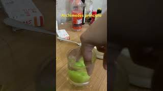 Archimedes principle experimentVery easy to do at home experiment diy trendingshorts 🧪 diy [upl. by Suzann]