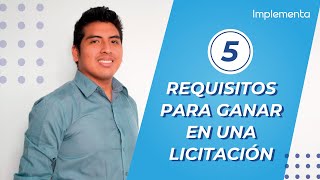 5 requisitos para ganar en una licitación de obras Perú  IMPLEMENTA [upl. by Ettenor]