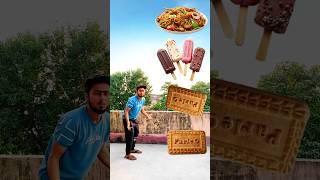 Parle g biscuit to chawmin icecream golgappe samosa funny vfx magic shortsfeed trendingshorts [upl. by Sheri]