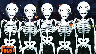 Five Creepy Skeleton Halloween Cartoon Videos and Nursery Rhymes for kIds [upl. by Renrut]