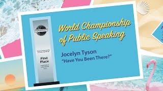 2023 Toastmasters World Champion of Public Speaking Jocelyn Tyson [upl. by Binetta530]