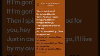 Kendrick Lamar amp The Weeknd Pray for Me  Lyrics [upl. by Bridge]