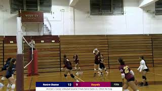 Womens Varsity Volleyball Quarter Finals Notre Dame vs Christ the King [upl. by Ayat]