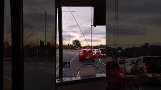 Canberra bus ride R4  Tuggeranong to city winter sunset [upl. by Norat]