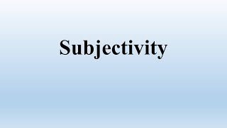 Subjectivity  Cultural Studies [upl. by Niaz]