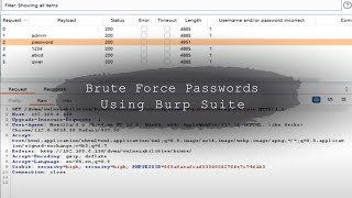 How To Brute Force Passwords Using Burp Suite [upl. by Nalat688]