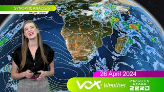 26 April 2024  Vox Weather Forecast powered by Stage Zero [upl. by Eylrac]