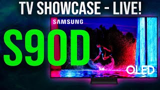 2024 Samsung S90D OLED TV Unboxed Live Review Showcasing QDOLED TV Ability [upl. by Nodnnarb]