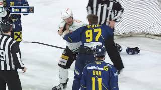 Roberts Lipsbergs Fight vs Fredrik Widen 27012024  Alps Hockey League [upl. by Golding]