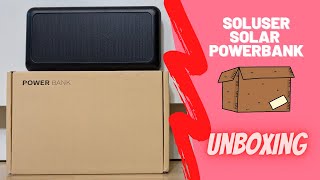 Soluser Solar Powerbank 30000 mAh  Solarzellen Unboxing  Ersteindruck [upl. by Jaclin]