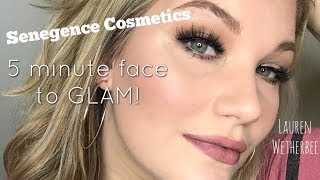 5 MINUTE FACE TO FULL GLAM  SENEGENCE TUTORIAL  Lauren Wetherbee [upl. by Mushro]