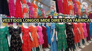 🟠 VESTIDOS LONGOS MIDE DIRETO DA FÁBRICA MODA CENTER SANTA CRUZ CAPIBARIBE PERNAMBUCO [upl. by Sidnak]