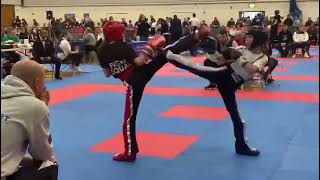 Neve Clark WAKO British Championships 2022 OC 37kg LC Final [upl. by Maise703]