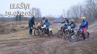 MOTOKROSA GONCIŅA AR SĪKAJIEM ELKŠŅOS 29022024 [upl. by Trebliw]