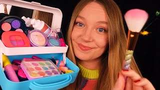 ASMR Doing Your Makeup with Fake Products Whispered Layered Sounds [upl. by Lzeil]