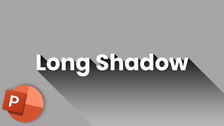 BEST Long Shadow Text Effect in PowerPoint [upl. by Sinnod]