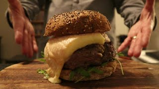 The Munster Burger Alsace Cheese and Beef  Jans Kitchen  Jan Tom Yam [upl. by Heloise]