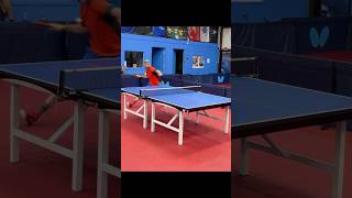 🏓 Beginner ping pong player battles for a point in table tennis tournament 🏓 [upl. by Annim]