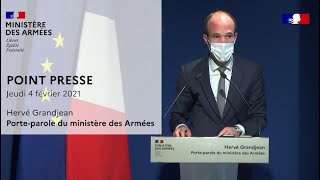 Point presse du ministère des armées du 4 février 2021 [upl. by Kovacs]