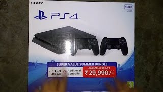 PS4 Slim 500GB  2 controller Full unboxing [upl. by Gibe472]