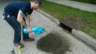 How to Remove Dried Automotive Oil Stains on Driveway Concrete or Bricks [upl. by Aivitnahs448]