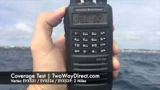 Vertex EVX531  EVX534  EVX539 UHF Radio LineofSite Coverage Test [upl. by Yrreg]