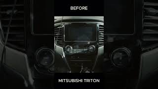 Mitsubishi Triton 2023 Before amp After Car Stereo Upgrade 🚘 Wireless Apple Carplay amp Android Auto🚘 [upl. by Ikkin]