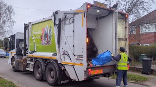 2014 Geesink MF300 Bin Lorry Collecting Recycling In Dudley [upl. by Kolivas]