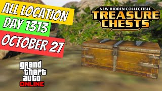 GTA Online Treasure Chest Locations October 27  DAY 1313 ON THE CAYO PERICO ISLAND [upl. by Wirth968]