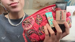 ASMR rummaging through my high school makeup bag lofi tapping rummaging sounds over explaining [upl. by Haskell]