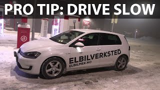 VW eGolf 24 kWh 500 km challenge retest part 2 [upl. by Eillim]