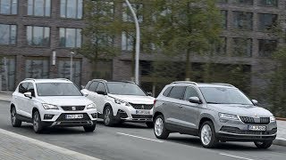 2018 Skoda Karoq vs 2018 Seat Ateca vs 2018 Peugeot 3008 [upl. by Anala]