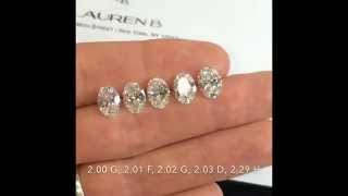 Oval Cut Diamonds Comparison 200230 ct DFGH color Si2 clarity [upl. by Aicelet266]