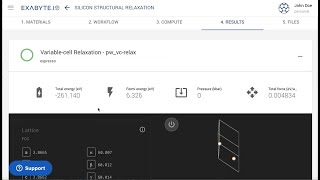 Exabyteio Tutorial Structural Relaxation [upl. by Etnoved414]