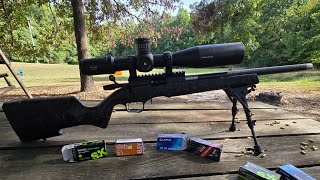 Christensen Arms Ranger 22lr Rifle at 50yds Various Ammo [upl. by Ardy]