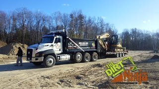 Cat 314E Being Hauled By Cat CT660  Towmaster T50 Trailer [upl. by Riannon]