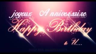 Joyeux anniversaire avec paroles [upl. by Ariahaj]