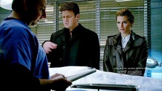 Castle 5x17 Moment Detective Beckett amp Defective Castle  Perlmutter Greets  w Ricks Bucket list [upl. by Gonick]