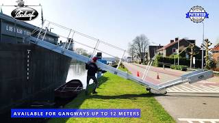 Counterweight system for gangways  easy handling of onshore gangways [upl. by Kcinomod]