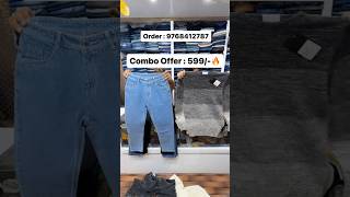 Baggy Jeans Woollen Tshirts Combo Rs 599🔥 Trending Fashion shorts kingchoice70 combo viral [upl. by Grimaud]