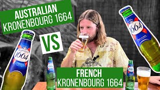 Kronenbourg 1664 Review  Australian vs French Brewed [upl. by Asiret]