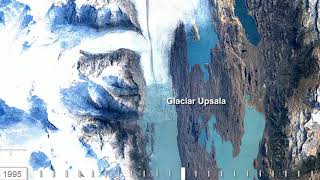 Así retrocedió el glaciar Upsala a través del tiempo [upl. by Latin]