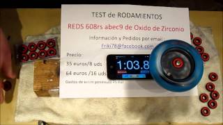 rodamientos ceramicos REDS 608RS abec9 patinaje amp longboard [upl. by Rosene]