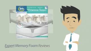 Serta 4 inch dual layer memory foam mattress topper  A video review from Expert Memory Foam Reviews [upl. by Aiva]